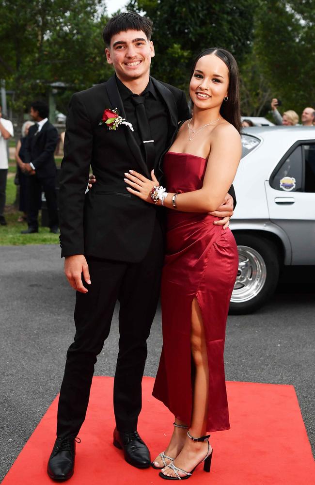 Kaleb Murphy-Martin and Hayley Fraser at Nambour State College School Formal. Picture: Patrick Woods.