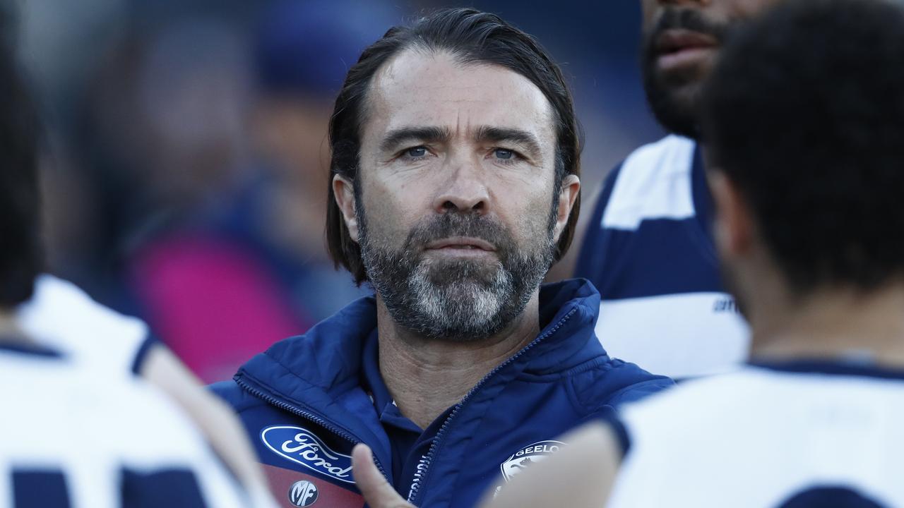 Geelong coach Chris Scott. (Photo by Darrian Traynor/AFL Photos/via Getty Images)