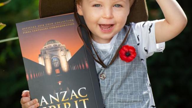 Magnus gets into the spirit of Anzac with the Herald Sun's upcoming Anzac Spirit Official 2018 Coin Collection, starting October 27. Picture Jay Town