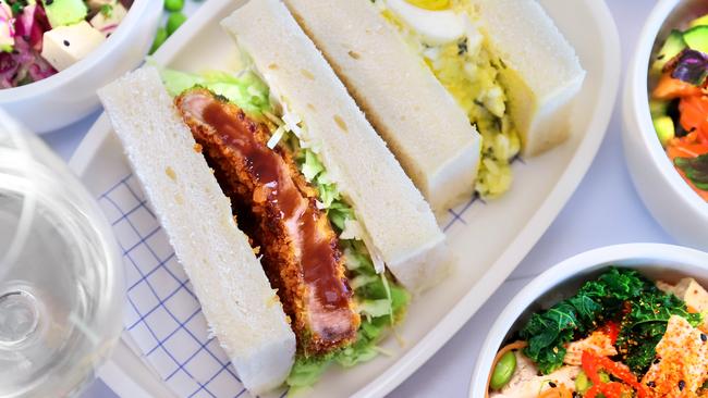 Katsu and egg salad sandwiches. Picture: Jenifer Jagielski