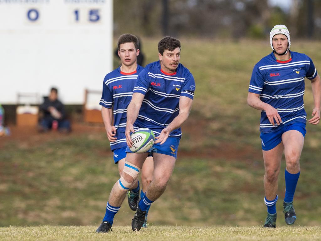 Angus Ramsey of USQ against Toowoomba Bears in Downs Rugby Risdon Cup round 11 rugby union at USQ, Saturday, June 19, 2021. Picture: Kevin Farmer