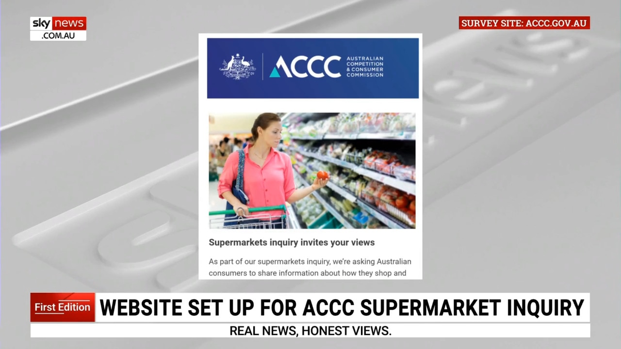 Website set up for ACCC supermarket inquiry