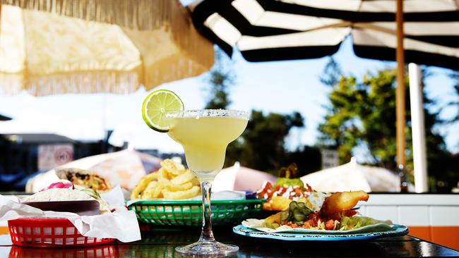 Margaritas all round? Beach Burrito has classic cocktails on the menu. Picture: Braden Fastier