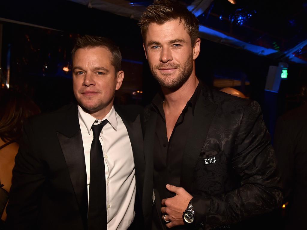 Matt Damon and toy boy Chris Hemsworth.