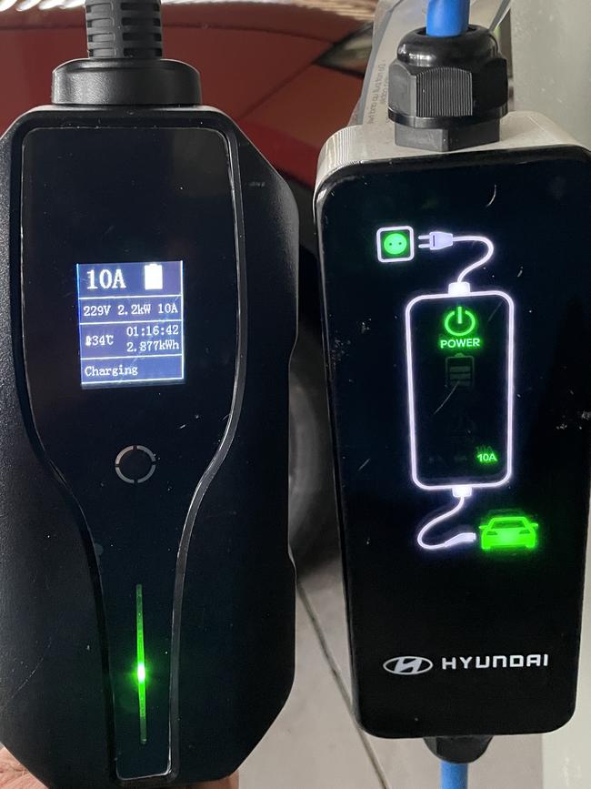 The Lexus UX 300e and Hyundai Kona Electric Highlander home 10-amp chargers.