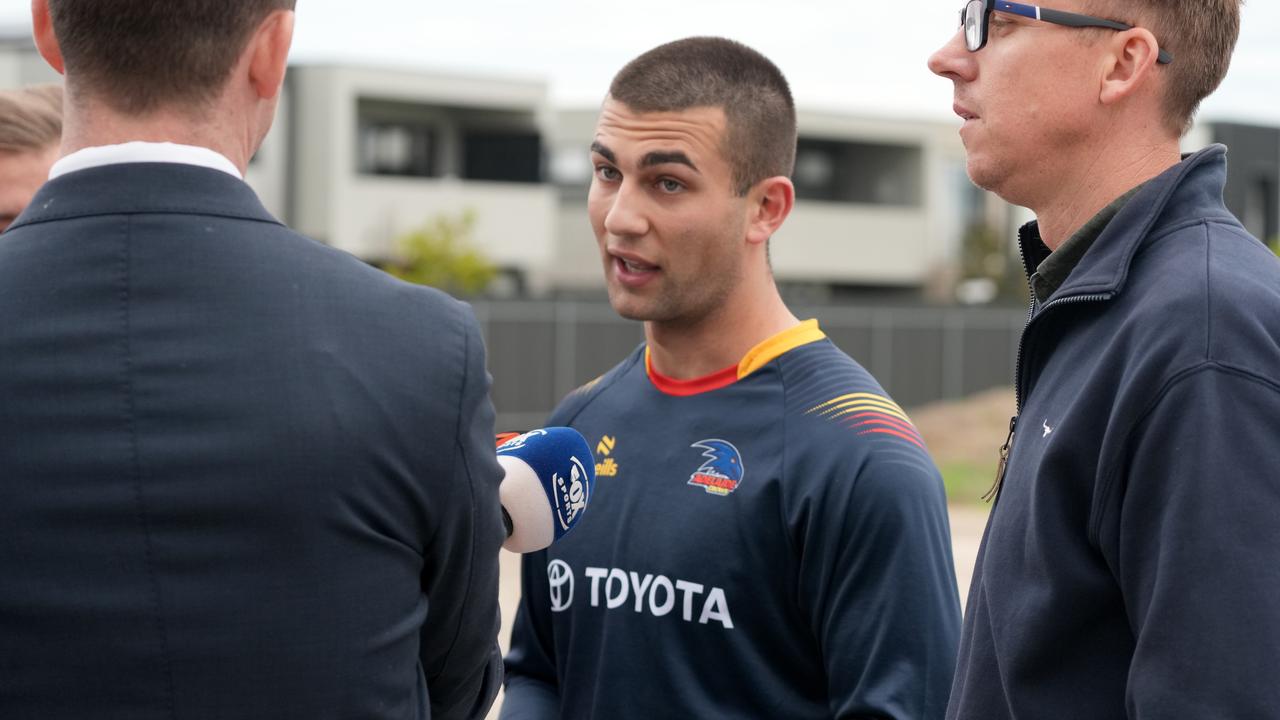 Josh Rachele training with Adelaide's SANFL team on Friday. Picture: Dean Martin