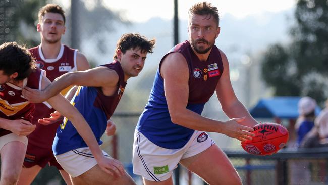 Ricky Dyson in action for Banyule. Picture: George Salpigtidis