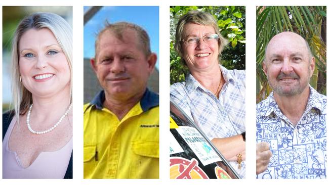 NT election 2020: Goyder candidates; Territory Alliance's Rachael Wright, CLP's Phil Battye, Independent Kezia Purick, and Independent Ted Warren.