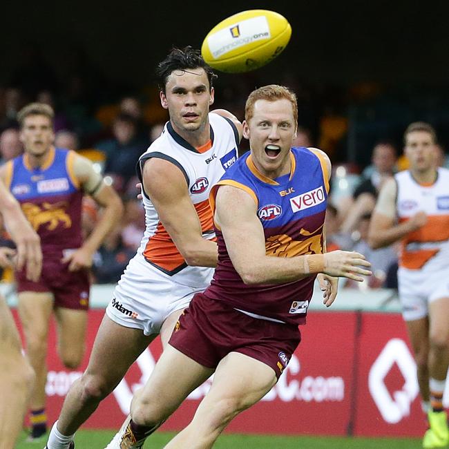 Goal Shark: Josh Green was twice Brisbane’s leading goalkicker. Pic Peter Wallis