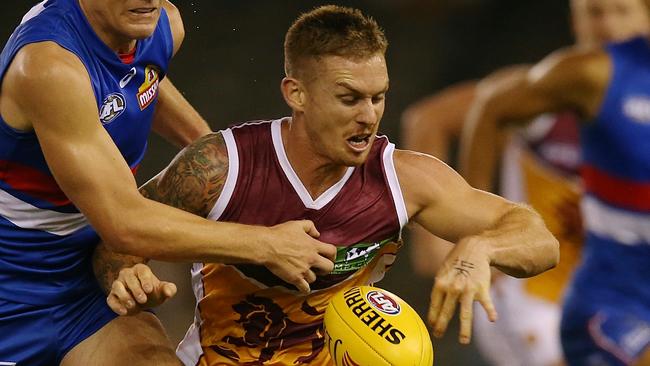 Dayne Beams starred in his first game as Lions captain. Picture: Wayne Ludbey