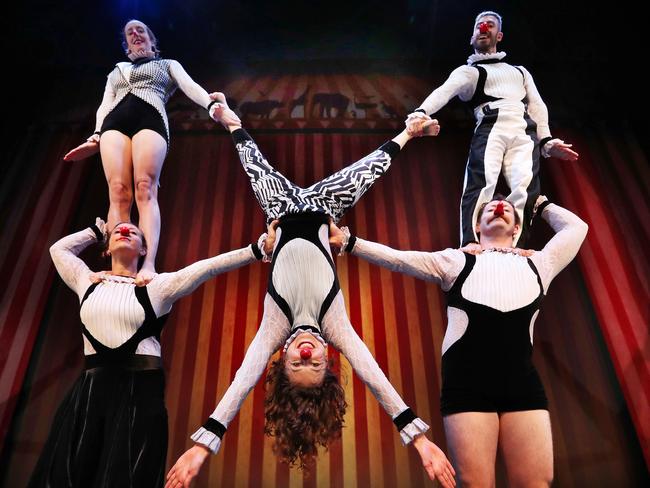 CircaÃs world famous acrobats performing in Carnival of the Animals at QPAC, South Brisbane. Photographer: Liam Kidston.