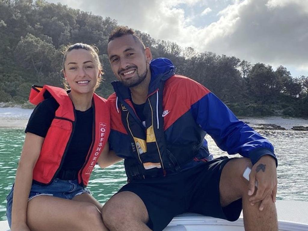 Nick Kyrgios and girlfriend Chiara Passari Picture: Supplied