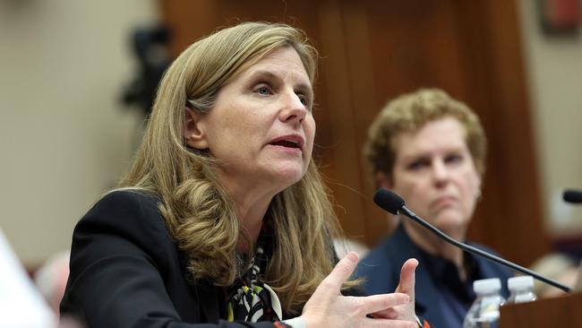 Liz Magill, president of University of Pennsylvania, testifies before the House of Representatives education and workforce committee in Washington this week. Picture: Getty Images