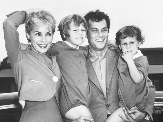 Jamie Lee Curtis (far right) with her sister Kelly Curtis, mother Janet Leigh and father Tony Curtis. Picture: supplied