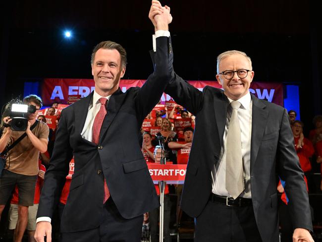 NSW Labor Leader Chris Minns and Prime Minister Anthony Albanese during the launch of Labor’s campaign for the 2023 NSW state election. Picture: Mick Tsikas