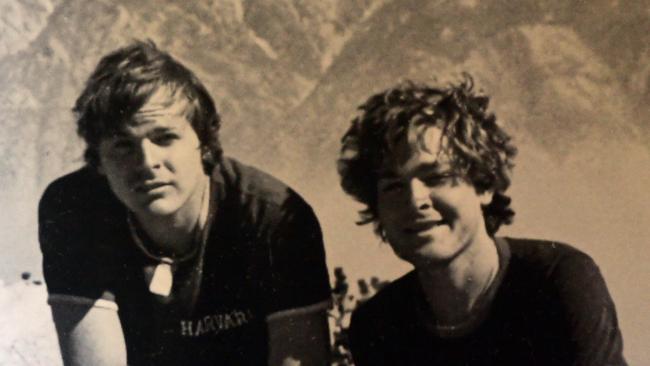 A photo of Scott Johnson (left) taken with brother Steve Johnson in 1982. Picture: Darren McCollester/Getty Images