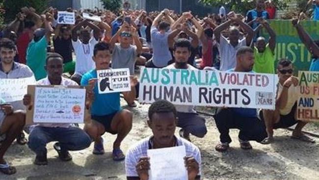 Manus Island asylum seekers have held large protests and demanding to be able to stay at the “hellhole” regional processing centre.