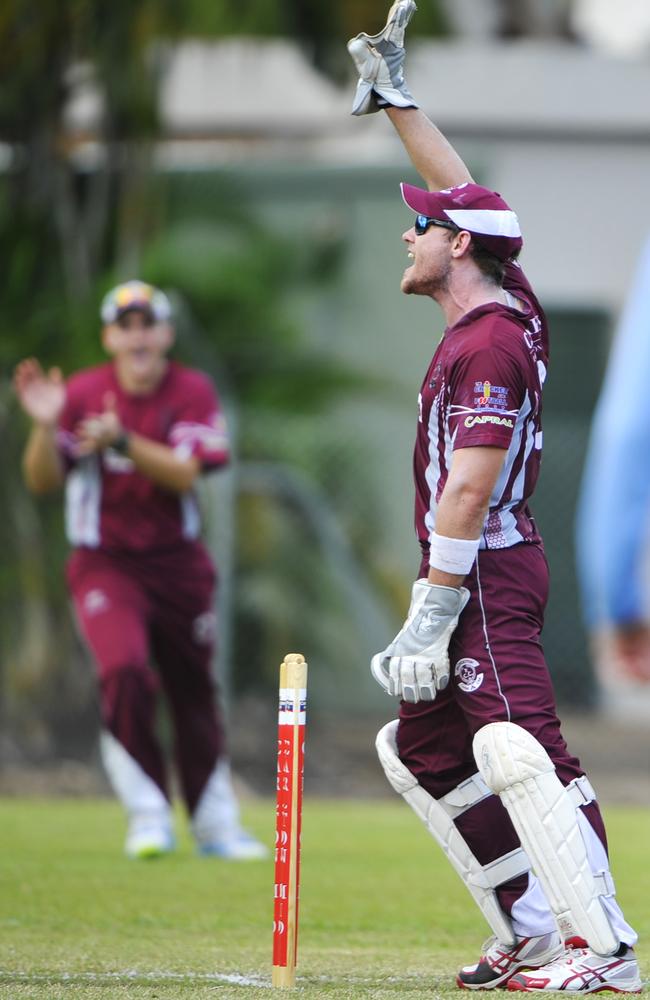 Darwin v Palmerston T20. Palmerston player Robbie Van Der Meulen.