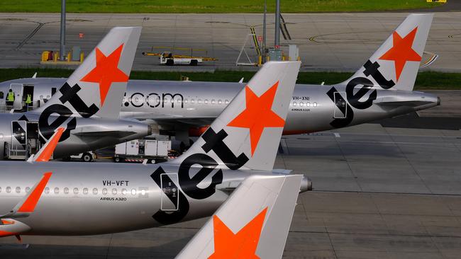 MELBOURNE, AUSTRALIA - NewsWire Photos OCTOBER 4, 2022. Generic photo of Jetstar at MelbourneÃs Tullamarine airport .Picture: NCA NewsWire / Luis Enrique Ascui