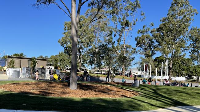 The scene at the opening of SplashSide water park in Maryborough.