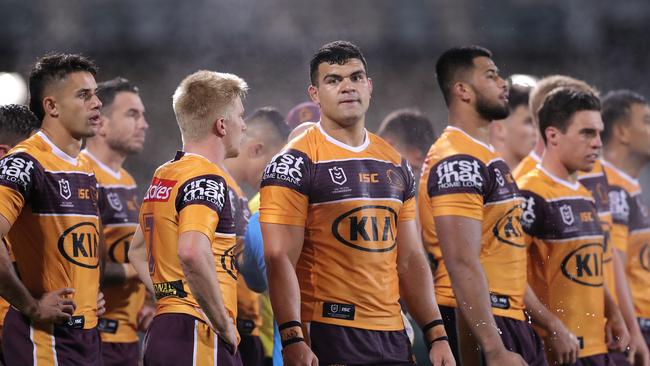 The Broncos were embarrassed in the second half by the Raiders. Picture: Getty Images