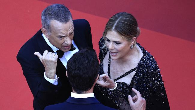 Things appeared to be tense between the trio. Picture: Valery Hache/AFP