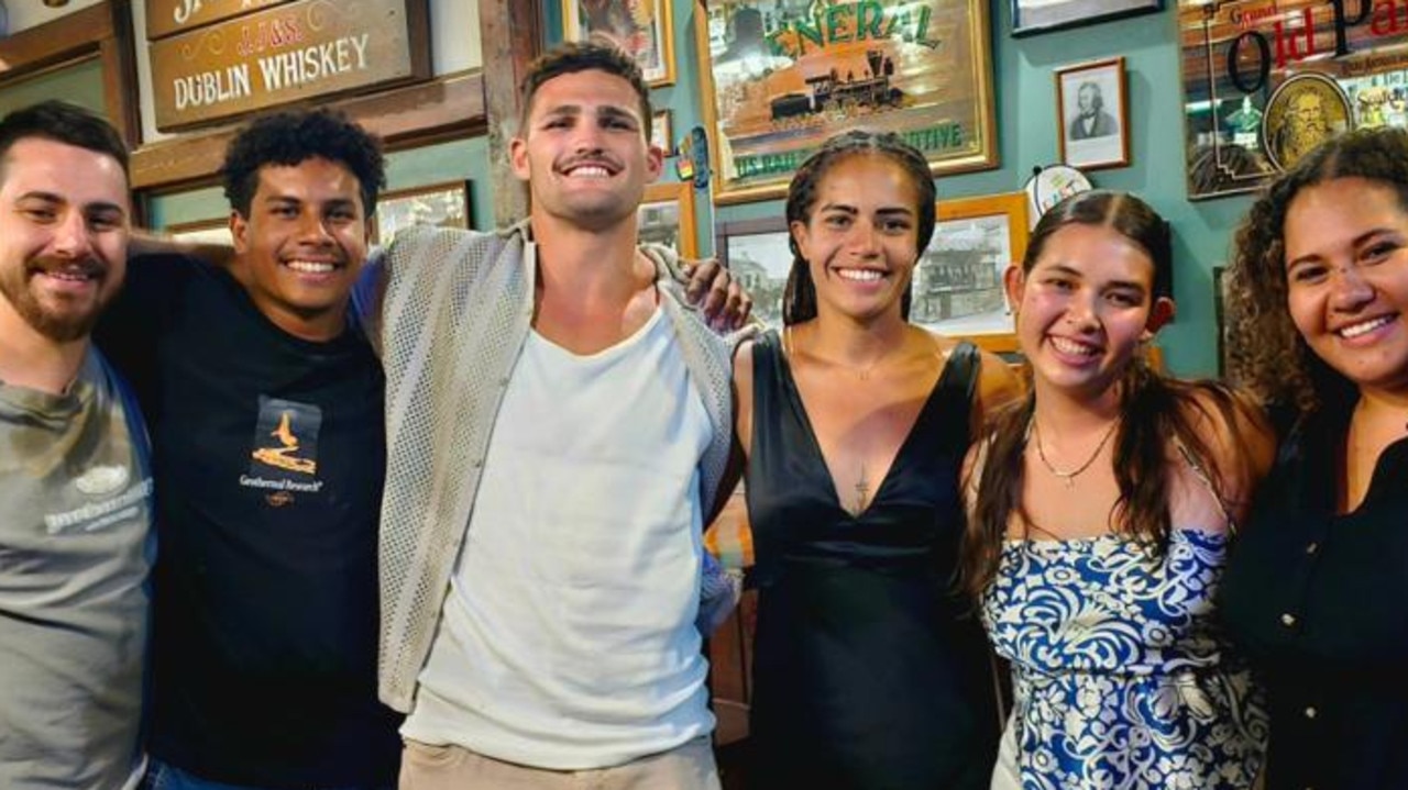 Mary Fowler and Nathan Cleary at Irish bar McGinty's on New Year's Eve. Photo: McGinty's Facebook.