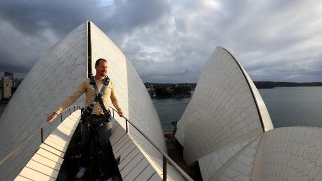 Dean Jakubowski, the Opera House’s building operations manager takes in the view. Picture: Hollie Adams