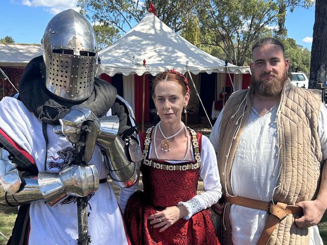 Dereck Mcauley, Shanna Lewis, Chris Adkins at the medieval fair