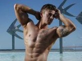 Eamon Mulgrew, the president of the Finks Lower Mountains chapter and part-time male model, was charged with extortion related offences on Wednesday. Eamon Mulgrew, in the 2018 Manhunt Australia male model search, pictured in Cairns.