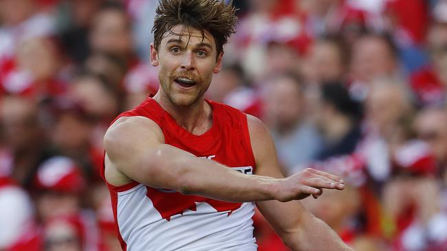 Swan Dane Rampe went from kicking around grounds in Sydney to the SCG. Picture: Michael Klein