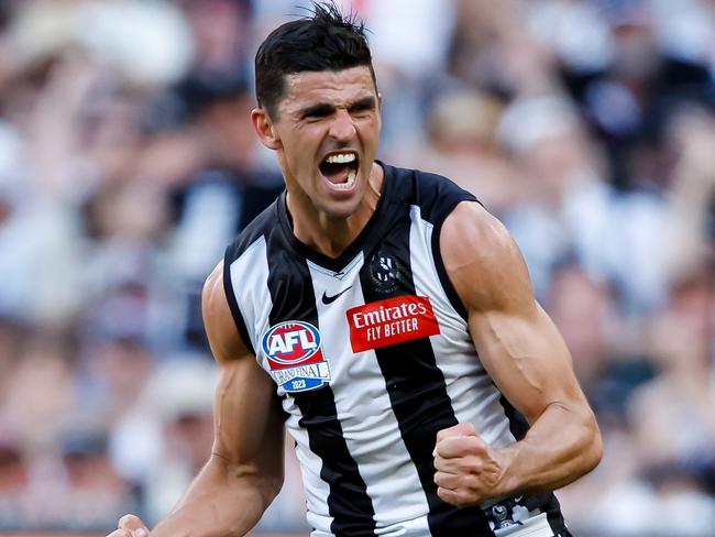 Scott Pendlebury’s 400th game promises to be one of the biggest crowds on record. Picture: Dylan Burns/AFL Photos via Getty Images