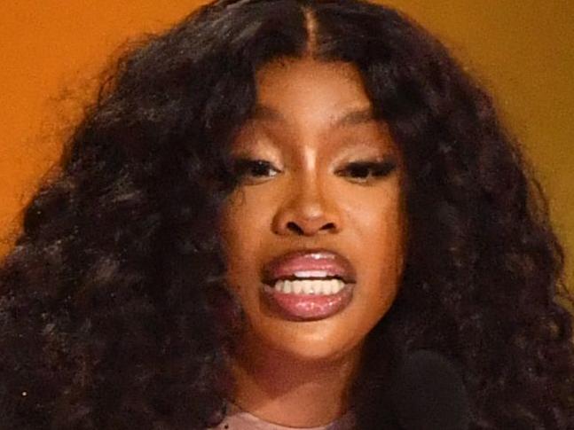 US singer SZA accepts the Best R&B Song award for 
