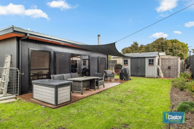 Behind the takeaway cafe is a newly established home with an outdoor area and garden. Picture: 1st Choice Estate Agency San Remo