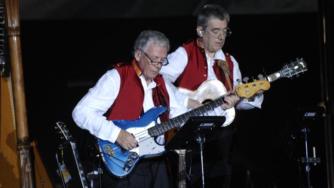 Herbie Flowers and Chris Spedding performing Jeff Wayne’s Musical Version of War Of The Worlds in Perth in 2007. Picture: Richard Polden