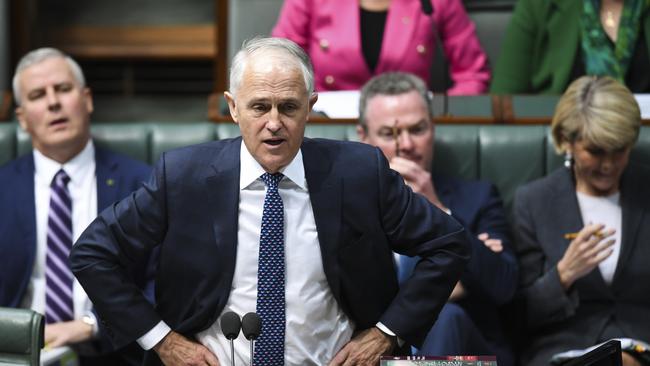 Australian Prime Minister Malcolm Turnbull speaks during Question Time at Parliament House in Canberra. Photo: AAP