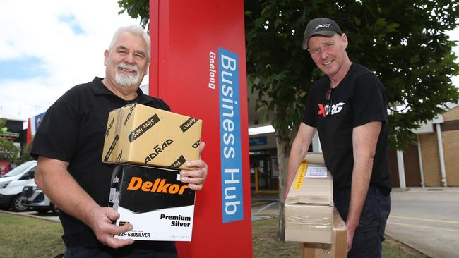 Business owners Glenn Rabbas and Chad Talbot. Business Post Hub Closing. Picture: Alan Barber