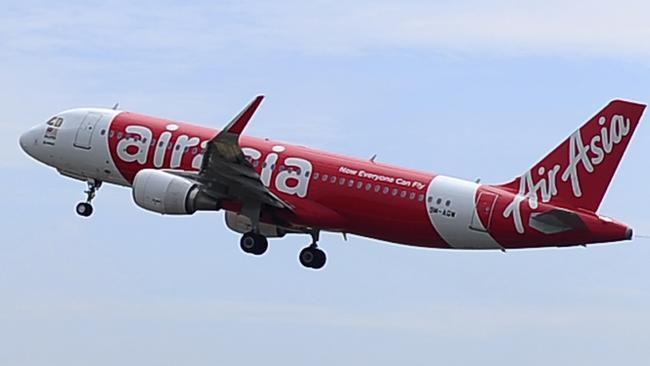 Air Asia A320-200, the same model plane which has gone missing in Indonesia. (AP Photo/Joshua Paul)