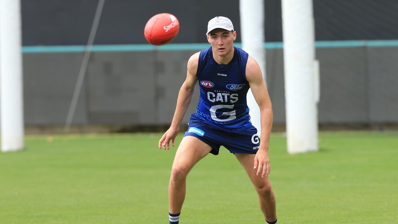 Cats draftee Cameron Taheny has caught the eye at training. Picture: Peter Ristevski.