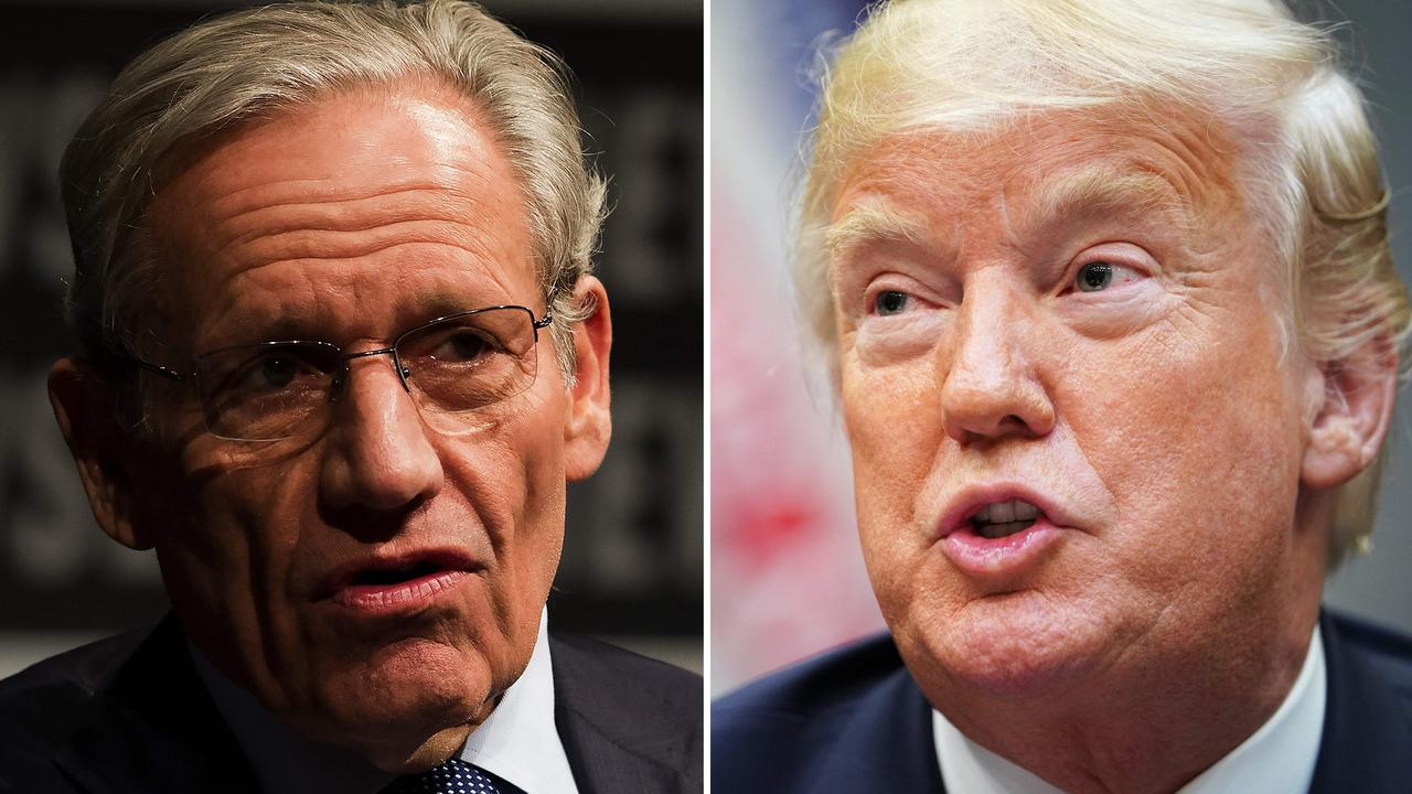 Associate Editor of the Washington Post Bob Woodward (L) and US President Donald Trump. Picture: Mandel Ngan and Jim Watson / AFP)