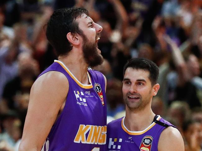 Kevin Lisch played alongside Aussie hoops great Andrew Bogut at the Sydney Kings. Picture: AAP Image/Brendon Thorne.