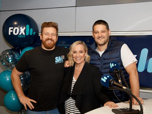 Fifi Box’s co-hosts Nick Cody and Brendan Fevola did not have her back on air. Picture: Instagram