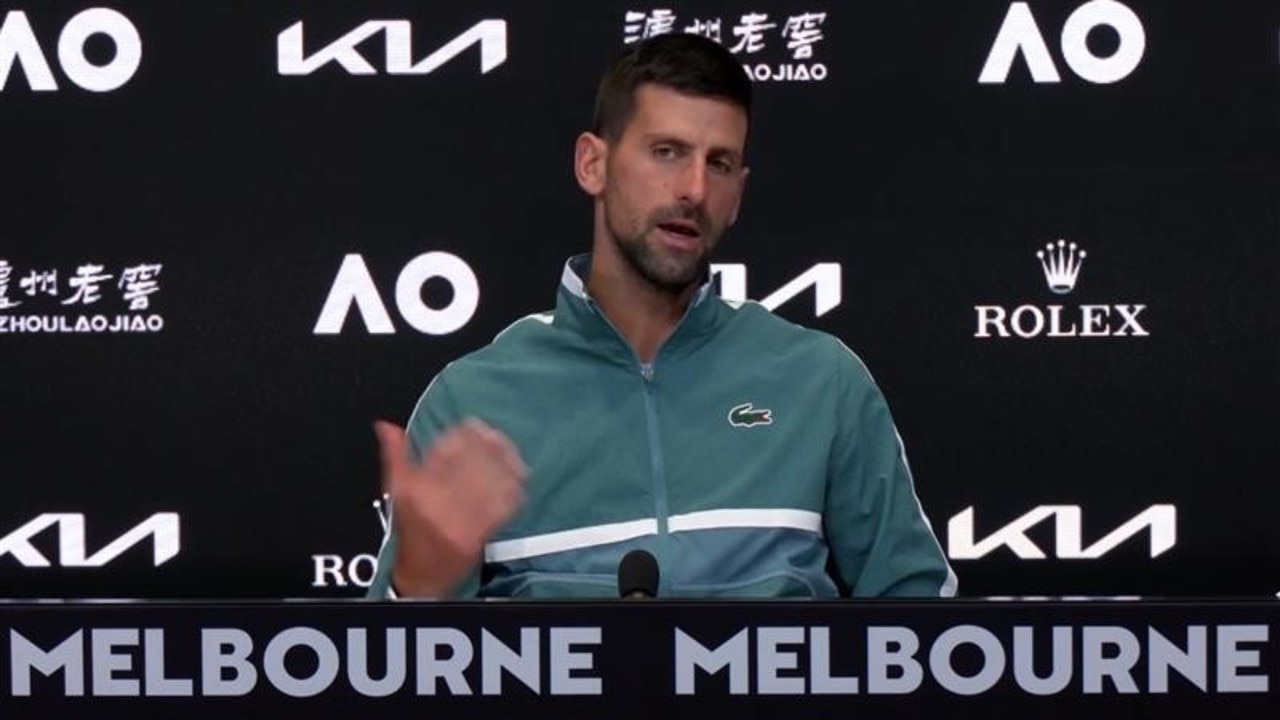 Novak Djokovic in his post match press conference.