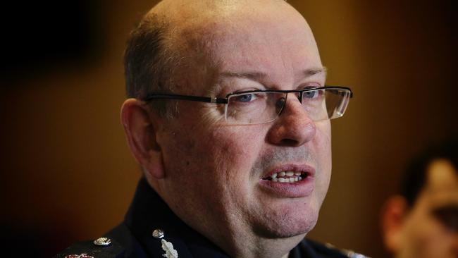 Victoria Police Chief Commissioner Graham Ashton says police find themselves arresting the same people ‘again and again’. Picture: Hamish Blair