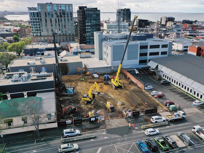 Work has begun on vacant land in Myers St that will be transformed into social housing. Picture: Alan Barber