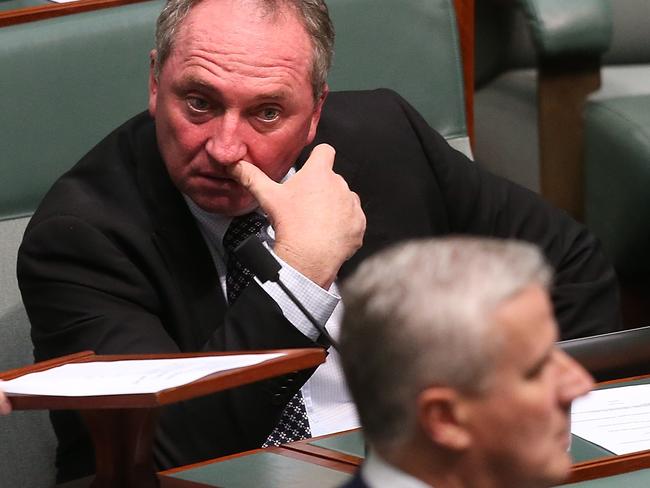 McCormack (front) took over the ldeadership of the Nationals from Barnaby Joyce who resigned over the fallout from his affair with a former staffer.  Picture Kym Smith