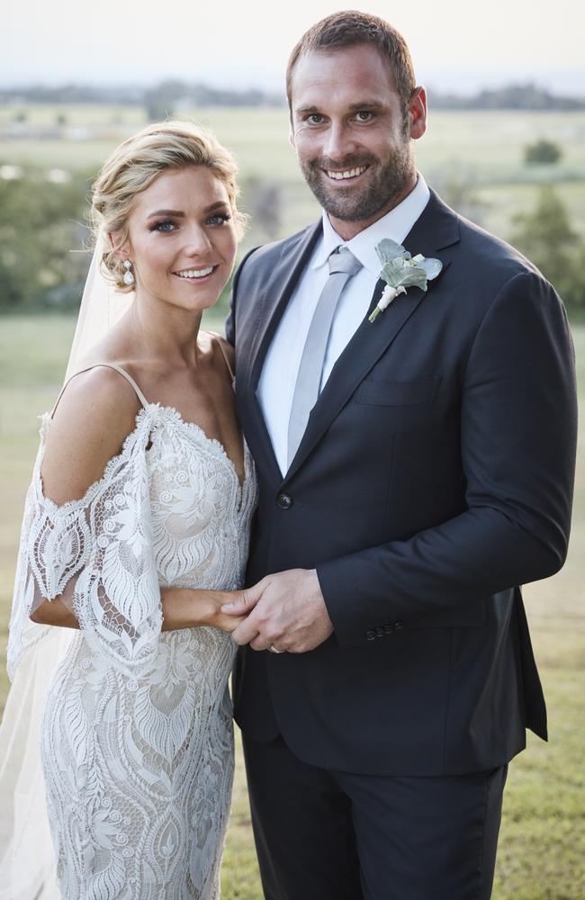 Jasmine (Frost) and Robbo (Jay Ryan) are getting married on Home &amp; Away Picture: Sam Grieve