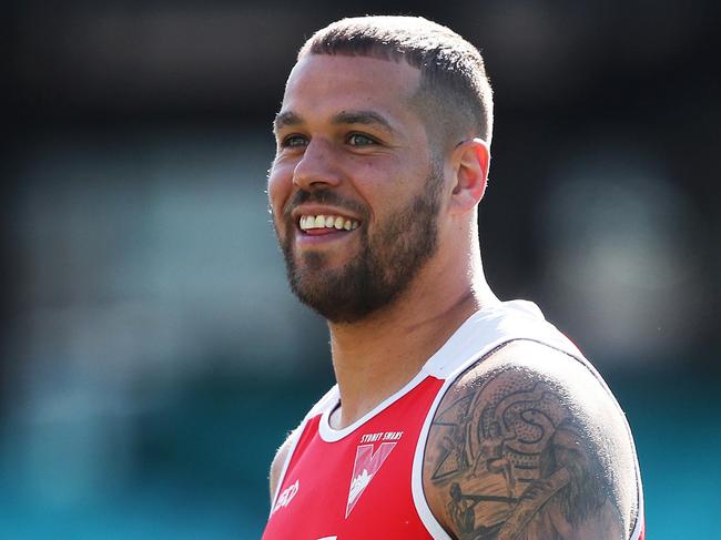 Lance Franklin did not train during Sydney Swans training session at the SCG ahead of their match against Hawthrorn. The winner will finish top four. Picture. Phil Hillyard