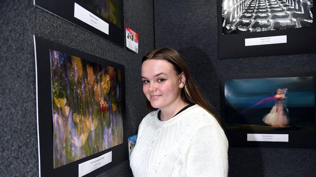 Nina Sorley enjoys the photographic display at the Heritage Bank Toowoomba Royal Show. Saturday March 26, 2022