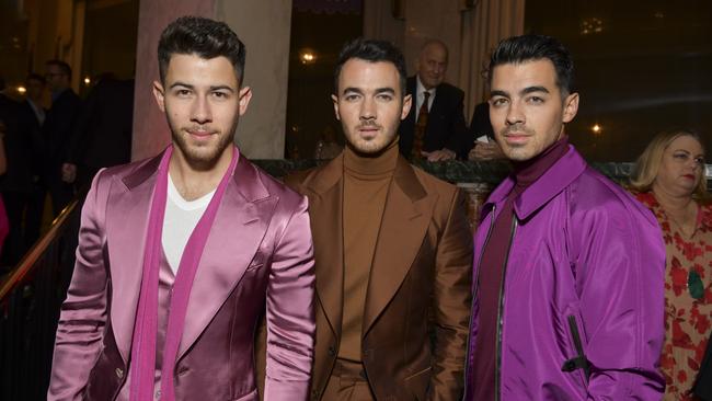 Nick Jonas, Joe Jonas, and Kevin Jonas appeared on Monday’s The Project. Picture from Rodin Eckenroth/Getty Images/AFP.